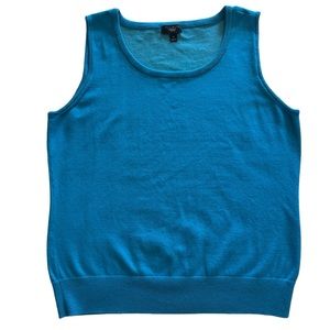 Talbots Sweater Vest Blue Size Medium Sleeveless Tank